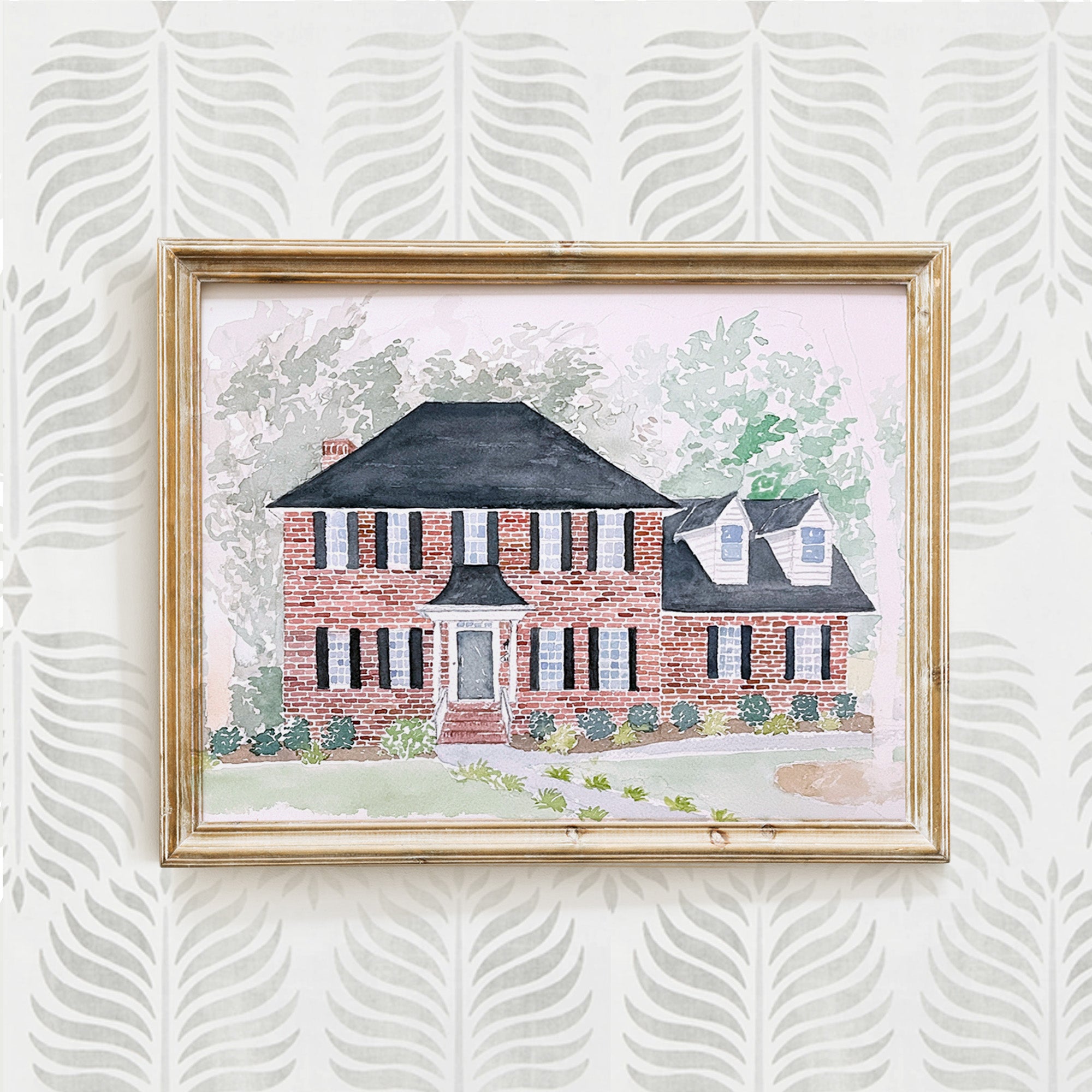 watercolor house portrait