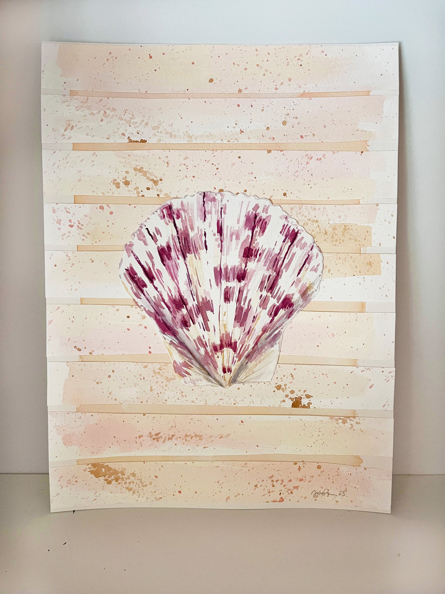 Layered Calico Shell Painting