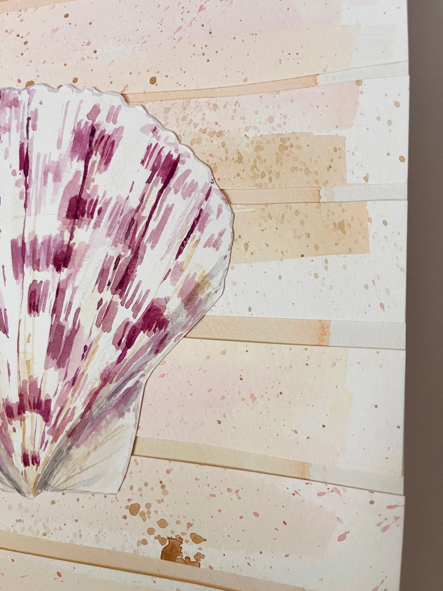 Layered Calico Shell Painting
