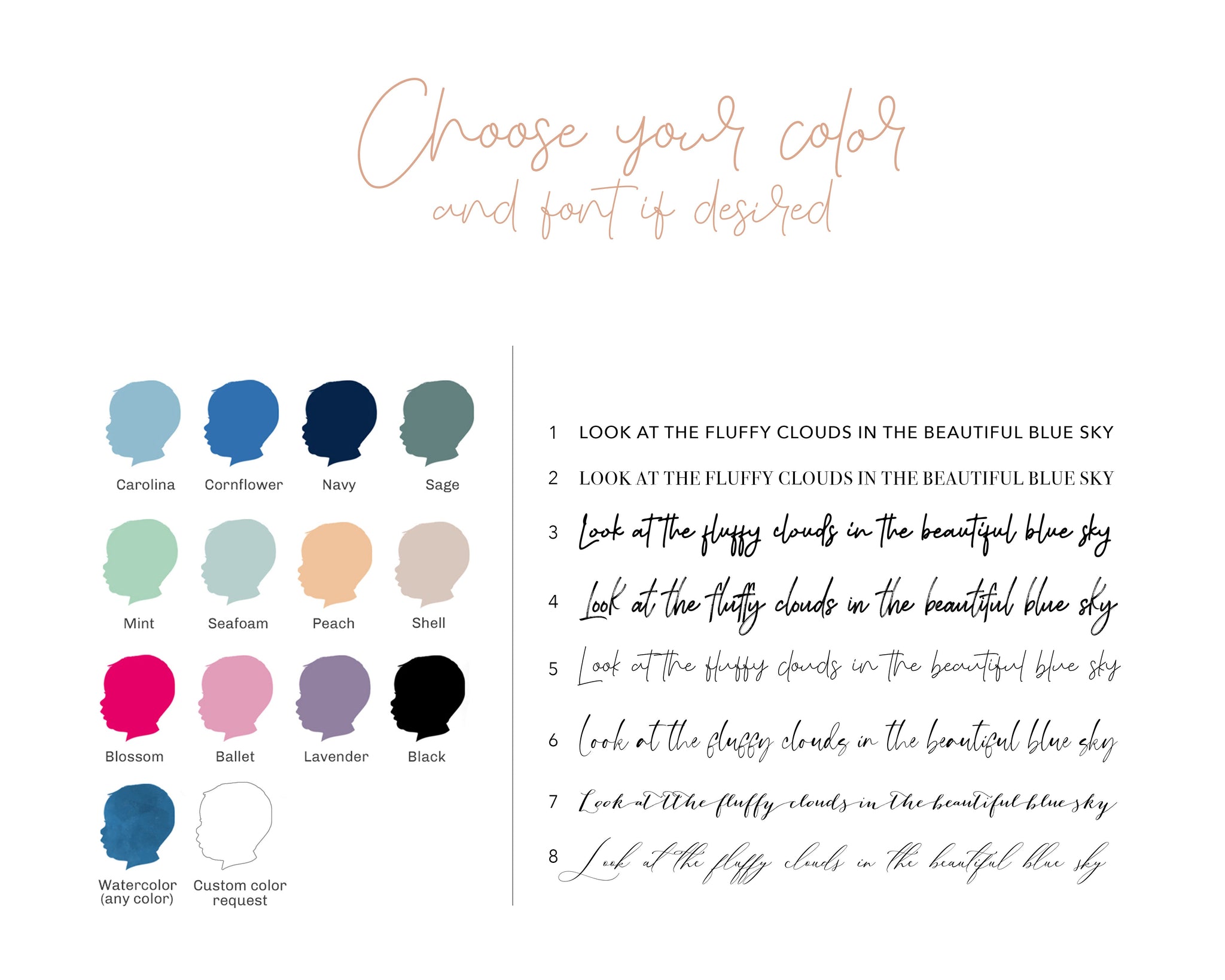 Custom Single Watercolor Silhouette