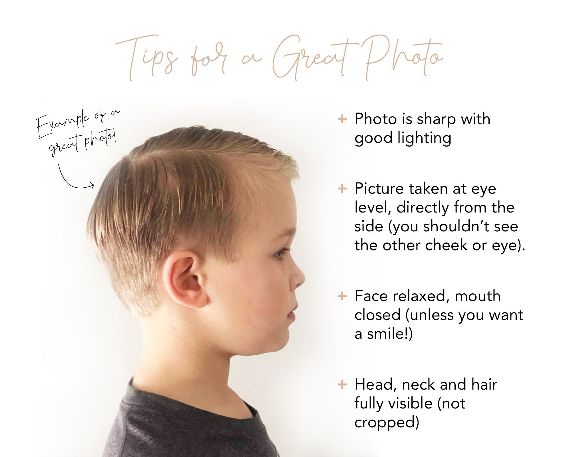 Photo tips for taking the best photos for a custom silhouette order