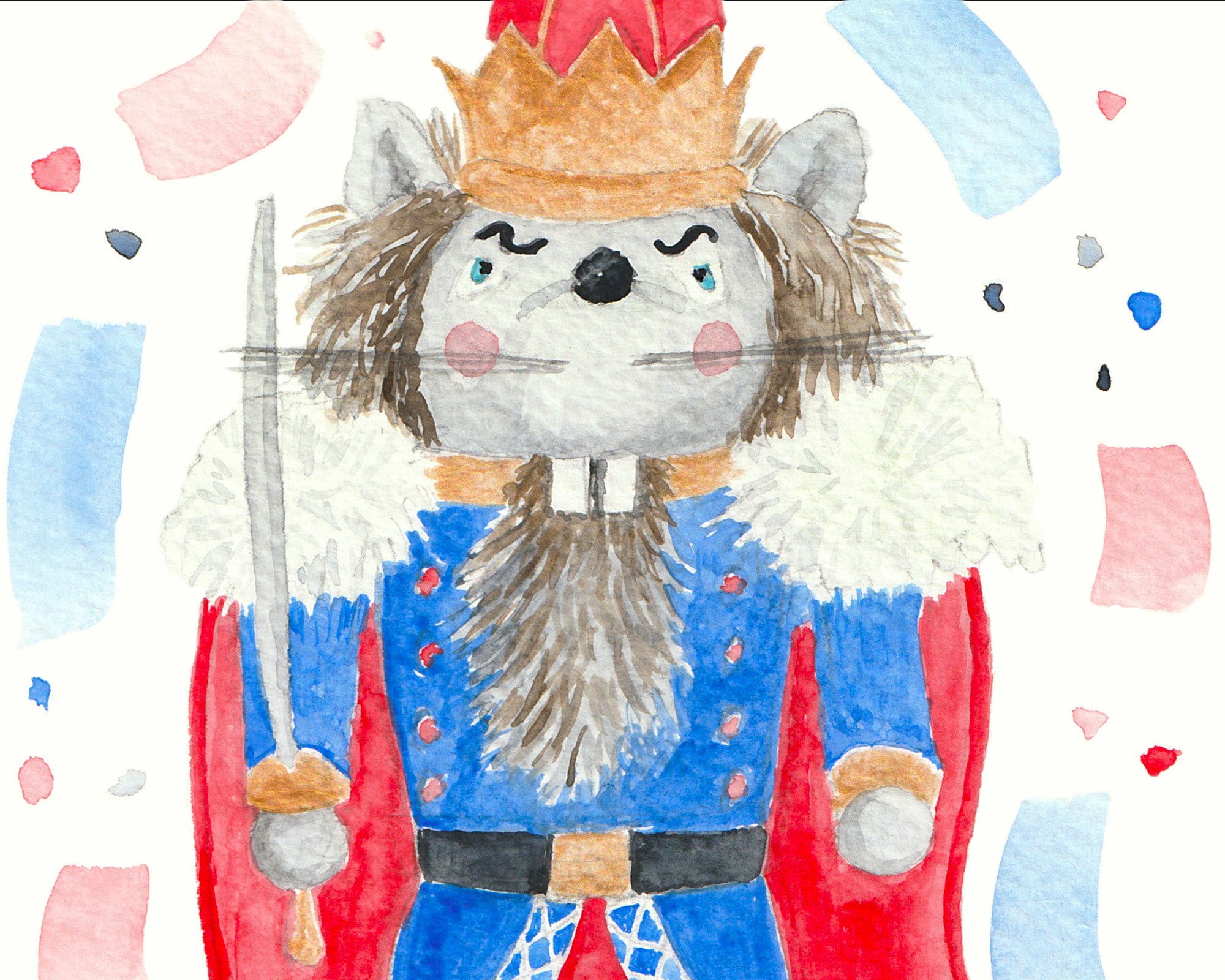 Mouse King Nutcracker Watercolor Print