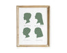 Four silhouettes to a print